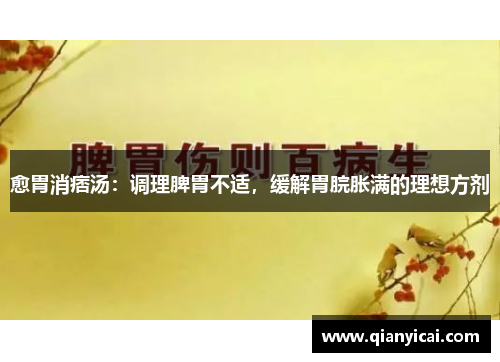 愈胃消痞汤：调理脾胃不适，缓解胃脘胀满的理想方剂